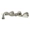 Kingston Brass KS3028KL Two-Handle Wall Mount Tub Faucet, Brushed Nickel KS3028KL - alternate 1
